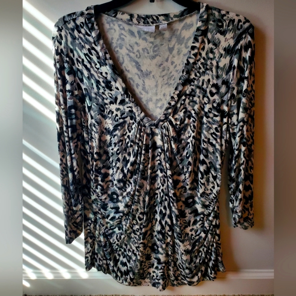 NY & Co 3/4 sleeve printed shirt